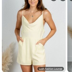 Yellow Tie Back Romper